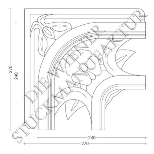 Ecke zu L0001+2-J 270/270mm