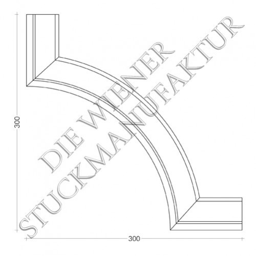 Ecke zu L0050-B 300/300mm