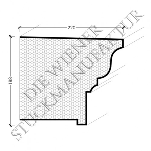 Verdachungsprofil 188/220mm