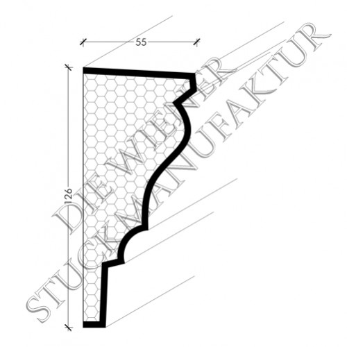 Fassadenprofil 126/55mm