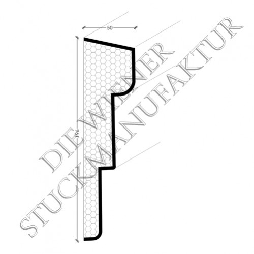 Fassadenprofil 196/50mm