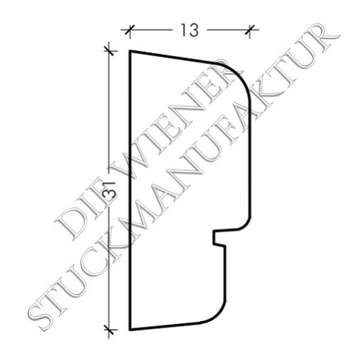 Leiste 31/13mm glatt