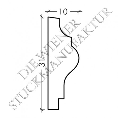 Leiste 31/10mm glatt