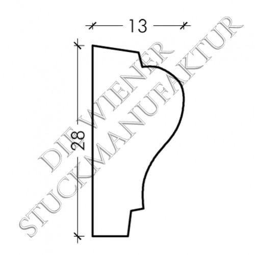 Leiste 28/13mm glatt